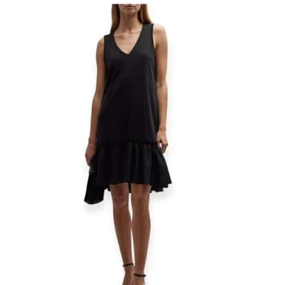 ATM Anthony Thomas Melillo Cotton Slub Dress in Black XS